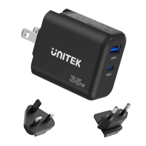 Unitek мрежово зарядно GaN PD 35W USB-C + USB-A