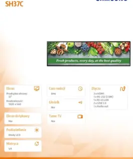 Samsung Monitor professional SH37C 37 inches 16:4