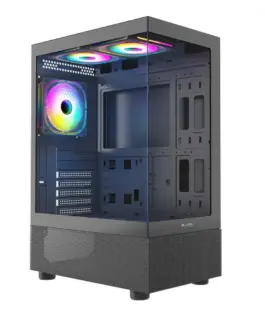 Logic Concept кутия за компютър Look ARGB Midi черен