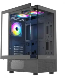 Logic Concept кутия за компютър Look ARGB Midi черен