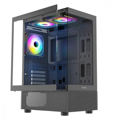 Logic Concept кутия за компютър Look ARGB Midi черен