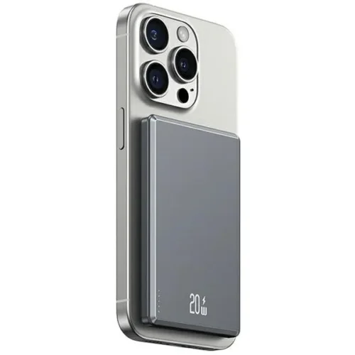 USAMS Induction външна батерия 5000mAh MagSafe Fast 20W сив