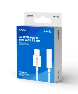 Savio адаптер AK-52 USB-C – Mini Jack 3