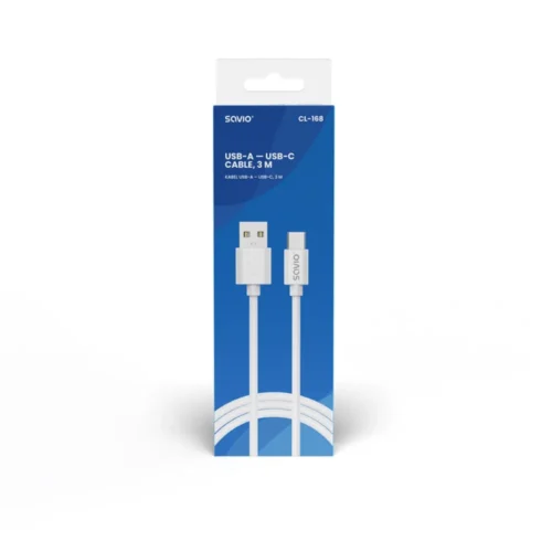 Alternative view of Savio Кабел CL-168 USB-A - USB-C, 3m