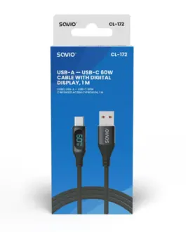 Alternative view of Savio USB кабел 60W CL0172 1m SAVIO