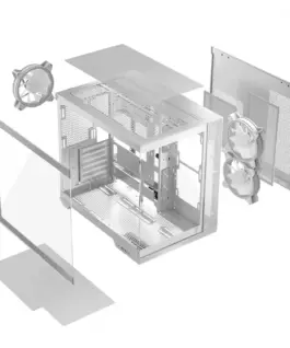 Alternative view of MODECOM Компютър case VOLCANO PANORAMA APEX ARGB 3F MIDI бял