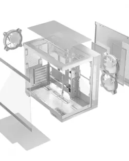 Alternative view of MODECOM Компютър case VOLCANO PANORAMA APEX ARGB 3F MIDI бял