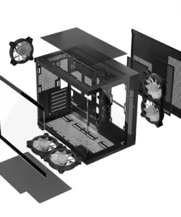 Alternative view of MODECOM Компютър case Volcano Panorama APEX ARGB 5F MIDI сив