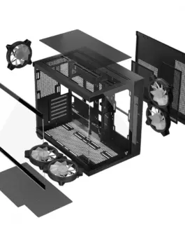 Alternative view of MODECOM Компютър case Volcano Panorama APEX ARGB 5F MIDI сив