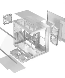 Alternative view of MODECOM Компютър case Volcano Panorama APEX ARGB 5F MIDI бял
