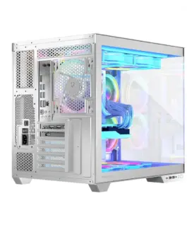 MODECOM Компютър case Volcano Panorama APEX ARGB 7F MIDI бял