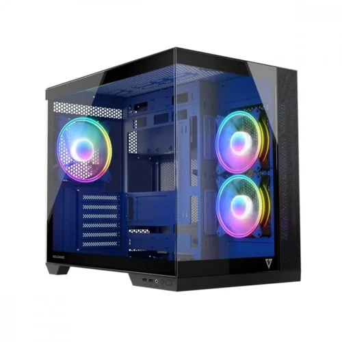 MODECOM Компютър case Volcano Panorama APEX ARGB 3F MIDI сив