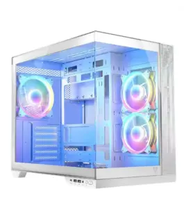 MODECOM Компютър case VOLCANO PANORAMA APEX ARGB 3F MIDI бял