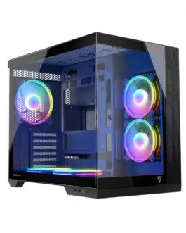 MODECOM Компютър case Volcano Panorama APEX ARGB 5F MIDI сив
