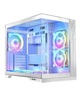 MODECOM Компютър case Volcano Panorama APEX ARGB 5F MIDI бял