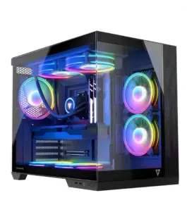 MODECOM Компютър case Volcano Panorama APEX ARGB 7F MIDI сив