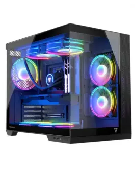 MODECOM Компютър case Volcano Panorama APEX ARGB 7F MIDI сив