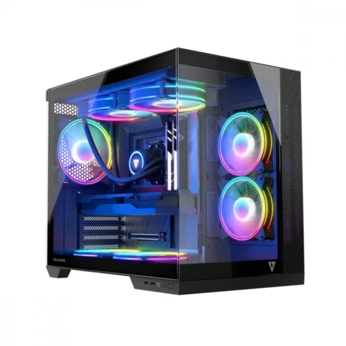 MODECOM Компютър case Volcano Panorama APEX ARGB 7F MIDI сив