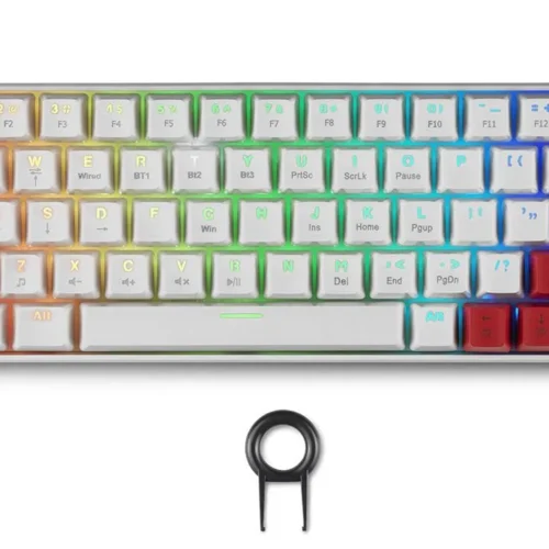 Alternative view of Геймърска безжична клавиатура Spartan Gear Pegasus 2 RGB White
