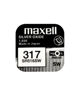 Бутонна батерия сребърна MAXELL SR516 SW /317/  1.55V