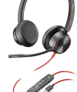 POLY черенwire 8225 Stereo USB-C/A Headset 8X223A