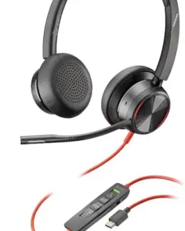 POLY черенwire 8225 Stereo USB-C/A Headset 8X223A