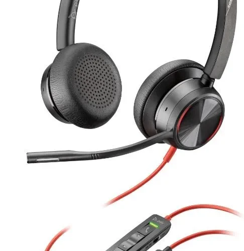 POLY черенwire 8225 Stereo USB-C/A Headset 8X223A