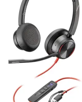 POLY черенwire 8225 Stereo USB-C/A Headset-MS-Teams 8X225A