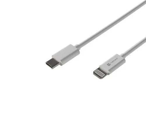 Alternative view of Natec LIGHTNING(M)->USB-C(M) кабел 1M бял MFI prat