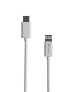 Natec LIGHTNING(M)->USB-C(M) кабел 1M бял MFI prat