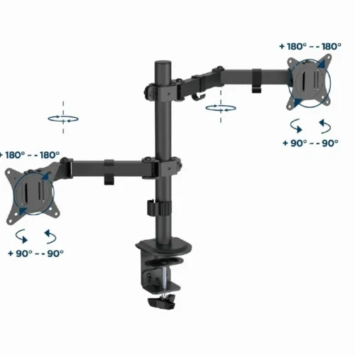 Gembird Desk mounted double monitor arm 17-32 inches 9kg