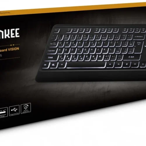 YENKEE Keyboard Backlit quiet USB with low-profile keys