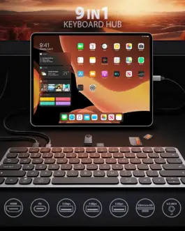 Alternative view of AXAGON HMC-KB-US USB hub 8in1 5Gbps клавиатура HDMI PD