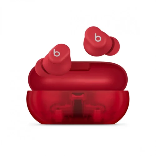 Apple Earphones Beats Solo Buds прозрачен червен