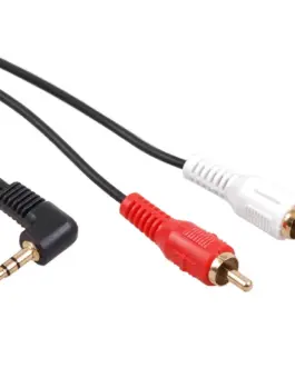 Maclean кабел 3.5mm mini jack 2RCA 3m черен MCTV-825