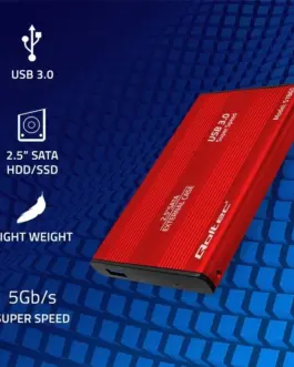 Alternative view of Qoltec Hard drive адаптерUSB3.0 HDD/SSD 2.5 SATA3 червен