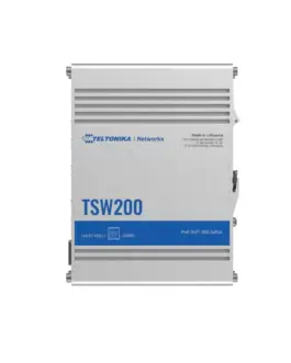 TELTONIKA Industrial switch TSW200 Switch 2xSFP 8xPoE+ 8xGbE