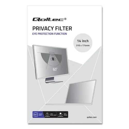 Qoltec Privatizing filter RODO 14 inch 16:9