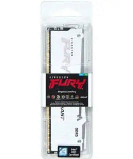 Alternative view of Kingston памет DDR5 Fury Beast RGB 16GB(1*16GB)/6800 CL34 EXPO бял