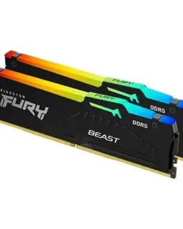 Kingston памет DDR5 Fury Beast RGB 32GB(2*16GB)/6000 CL30 EXPO черен
