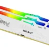 Kingston памет DDR5 Fury Beast RGB 32GB(2*16GB)/6400 CL32 EXPO бял