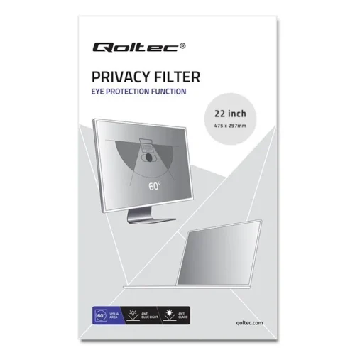 Qoltec Privatizing filter RODO 22 inch 16:10