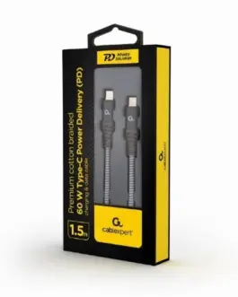 Alternative view of Gembird Premium USB-C 2.0 кабел 60W PD 1.5M