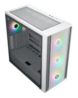 Cooler Master кутия за компютър MasterBox 600 бял