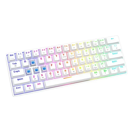 Savio Keyboard бялout X2 син Outemu