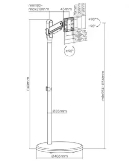 Alternative view of Maclean Mobile монитор or TV stand 17-35 MC970B