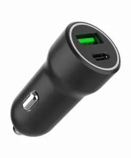 Gembird зарядно за кола USB-A/USB-C 20W PD черен