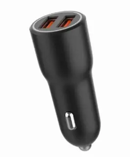 Gembird зарядно за кола 2xUSB-A QC3.0 36W черен