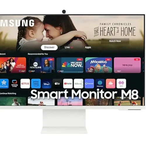 Samsung Monitor 32 inch SMART M80D VA 3840x2160 UHD 16:9 1xHDMI 1xUSB-C (65W) 2xUSB 2.0 4ms WiFi/BT HAS+PIV Webcam speakers flat бял