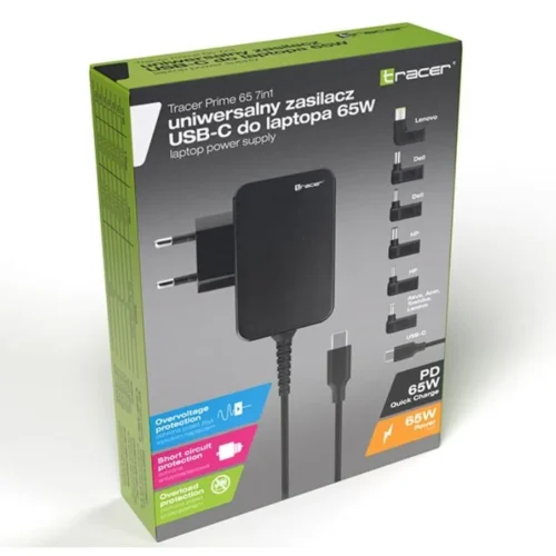 Alternative view of Tracer захранващ блок Лаптоп Prime 65W Uniwersalny 7w1